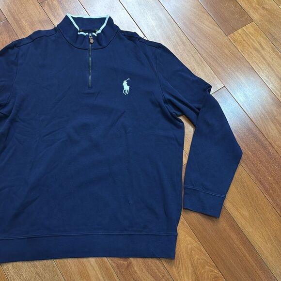 Polo by Ralph Lauren Men's Quarter Zip Navy Sweatshirt size XXL - Picture 3 of 9